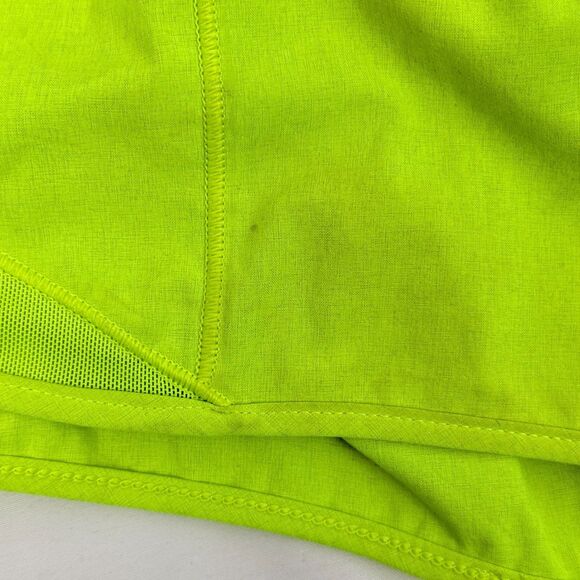 LULULEMON Hotty Hot Short II *Long 4” Size 4 Highlight Yellow/Green B10 - Picture 5 of 7